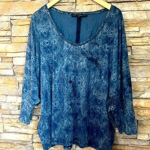 White House black market python denim look soft caught in top